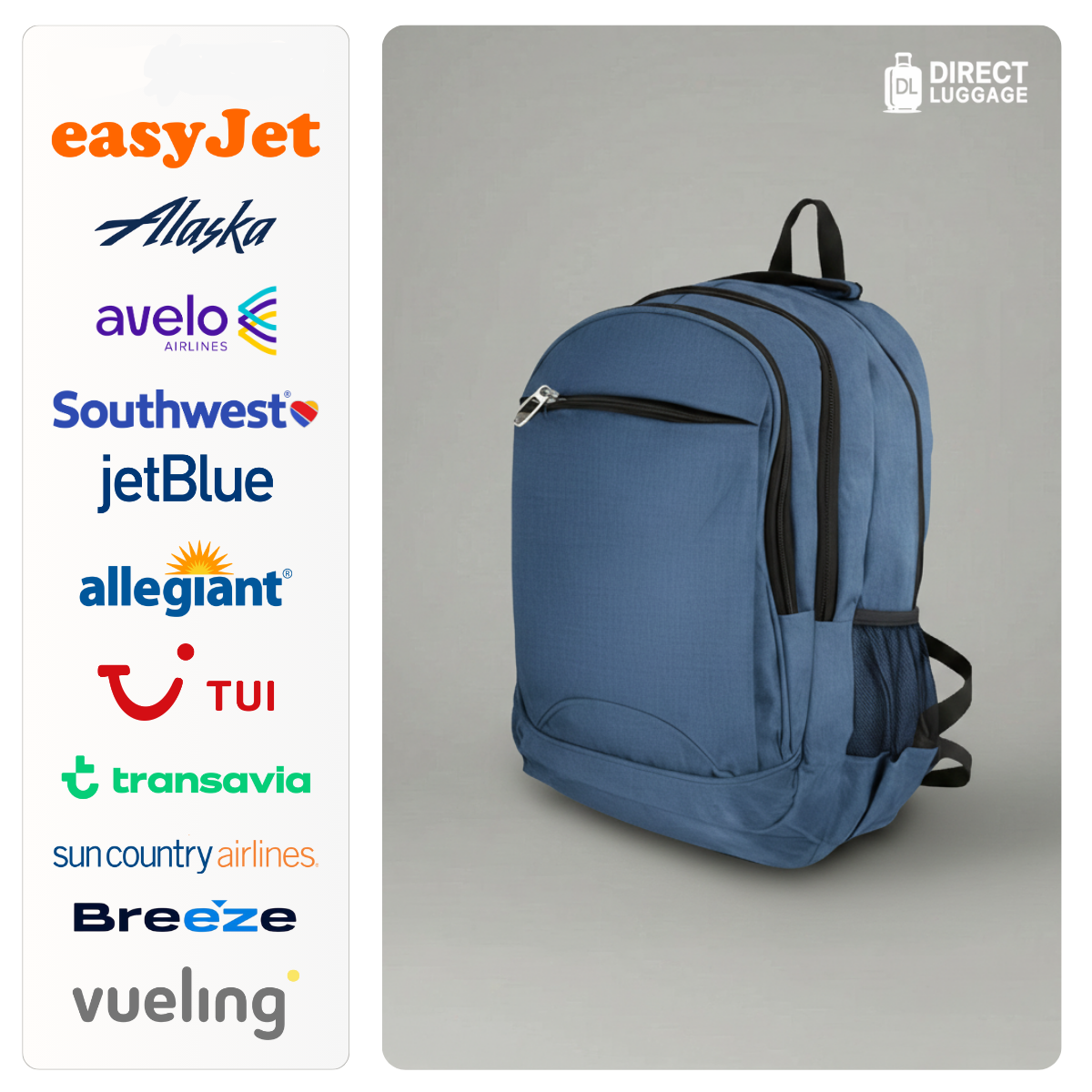 Addize Airline Approved Underseat Cabin Backpack BP-124 (45 x 31 x 15 cm)