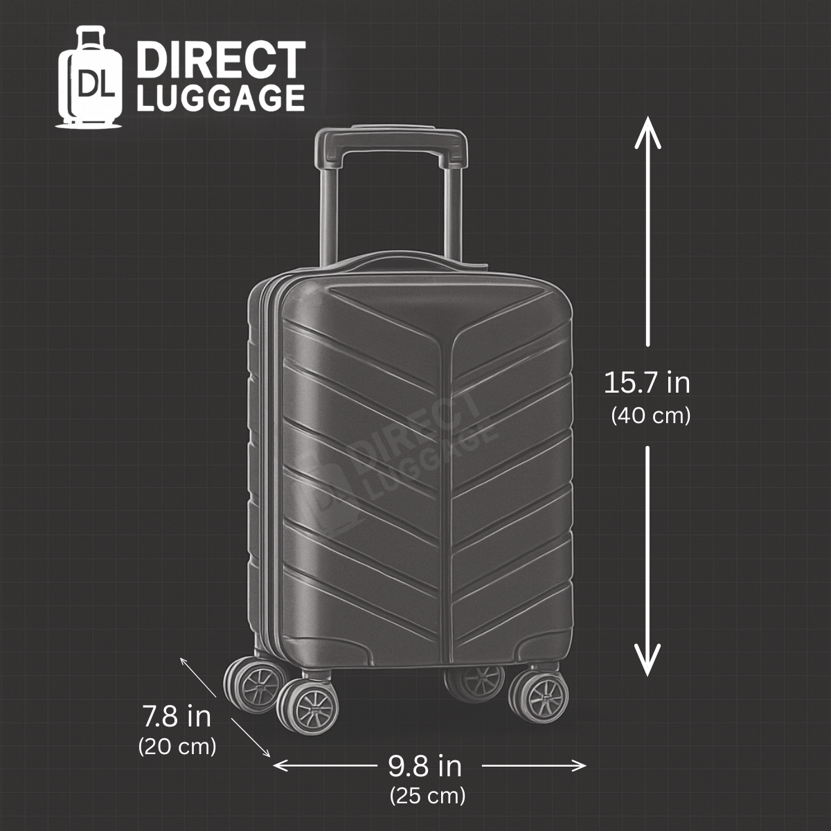 Azure Underseat Detachable Wheels Cabin Cases 1626 (40 x 25 x 20 cm )